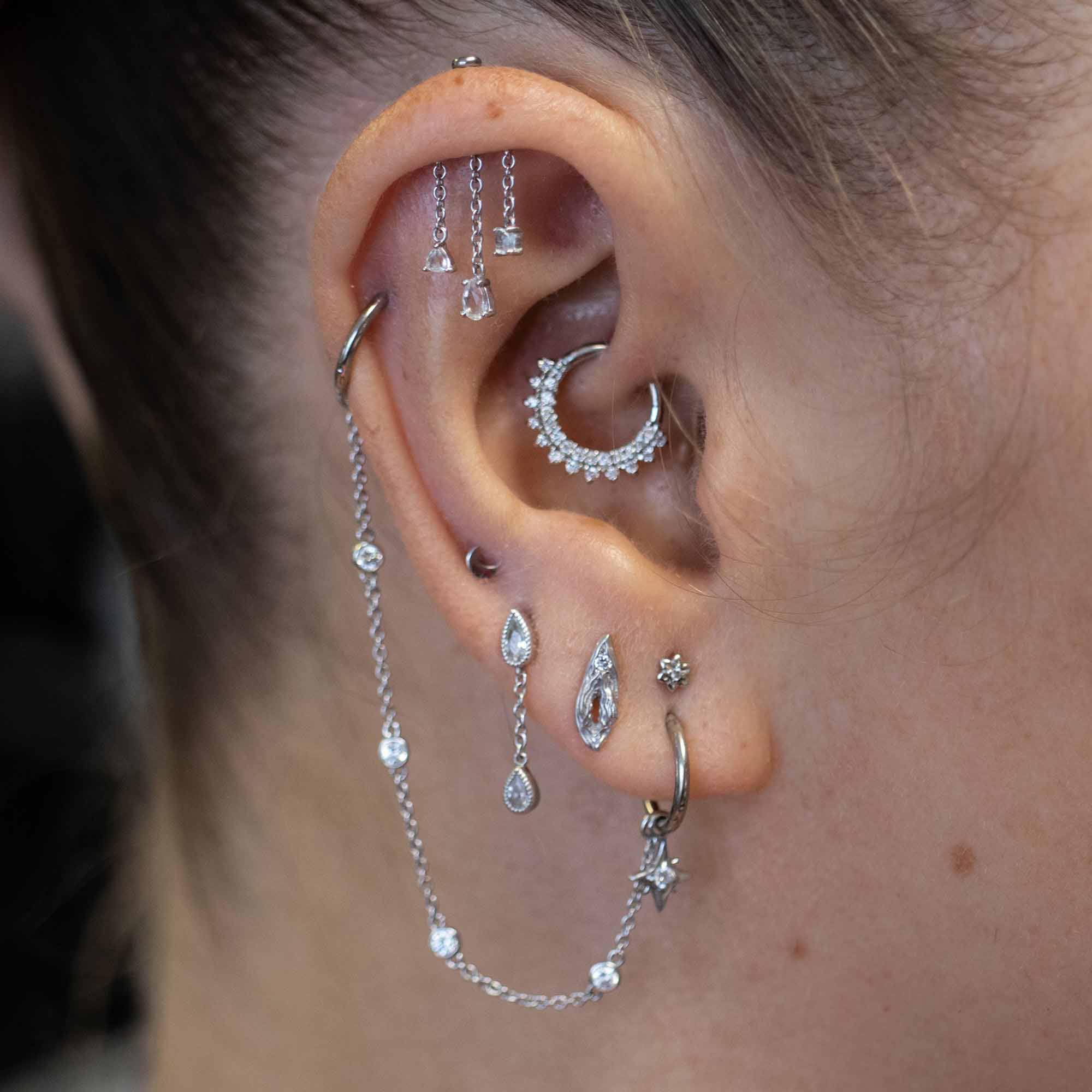 Teardrop Swarovski Crystal Dangle Earring - Image 3