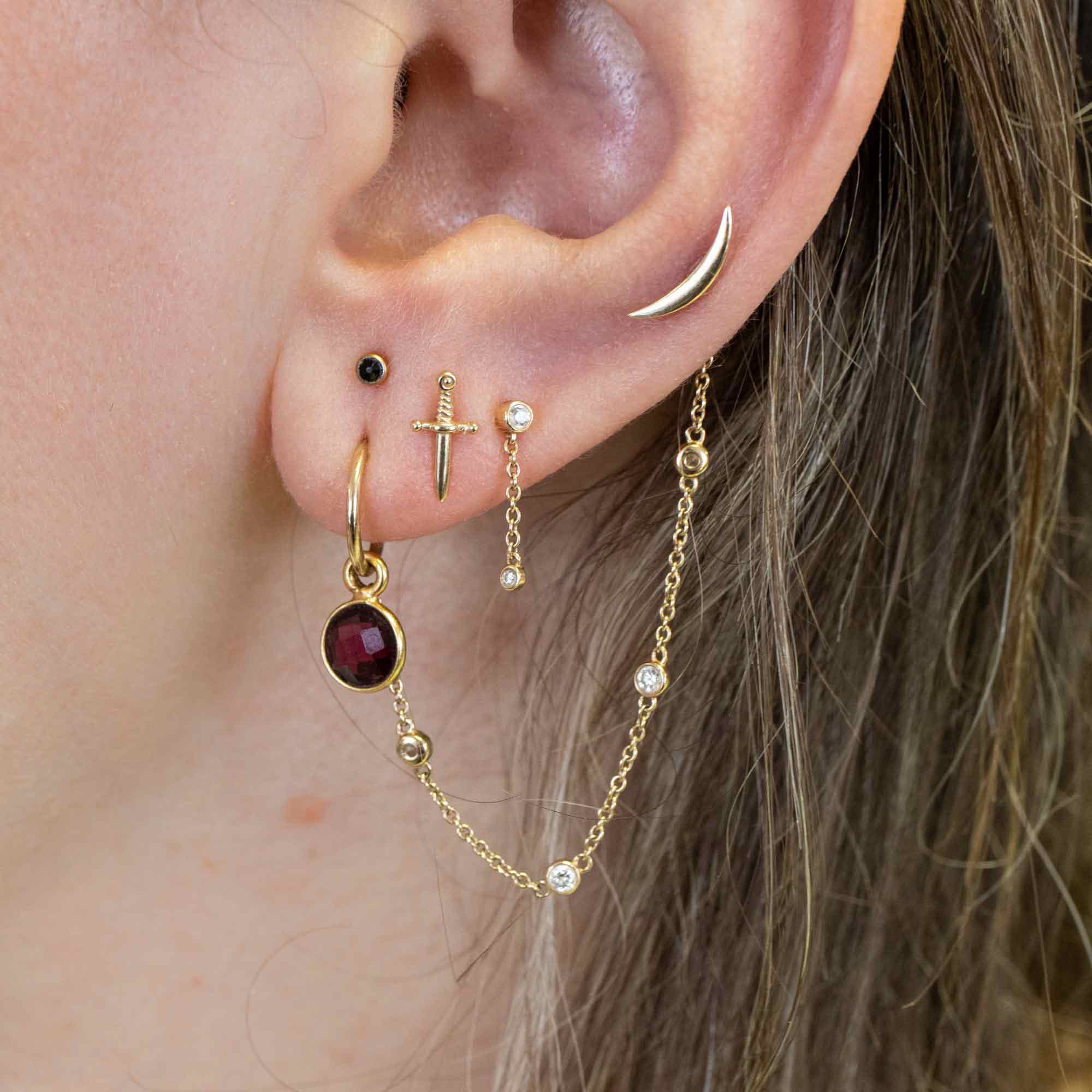 High Polish Curved Earring - Image 3