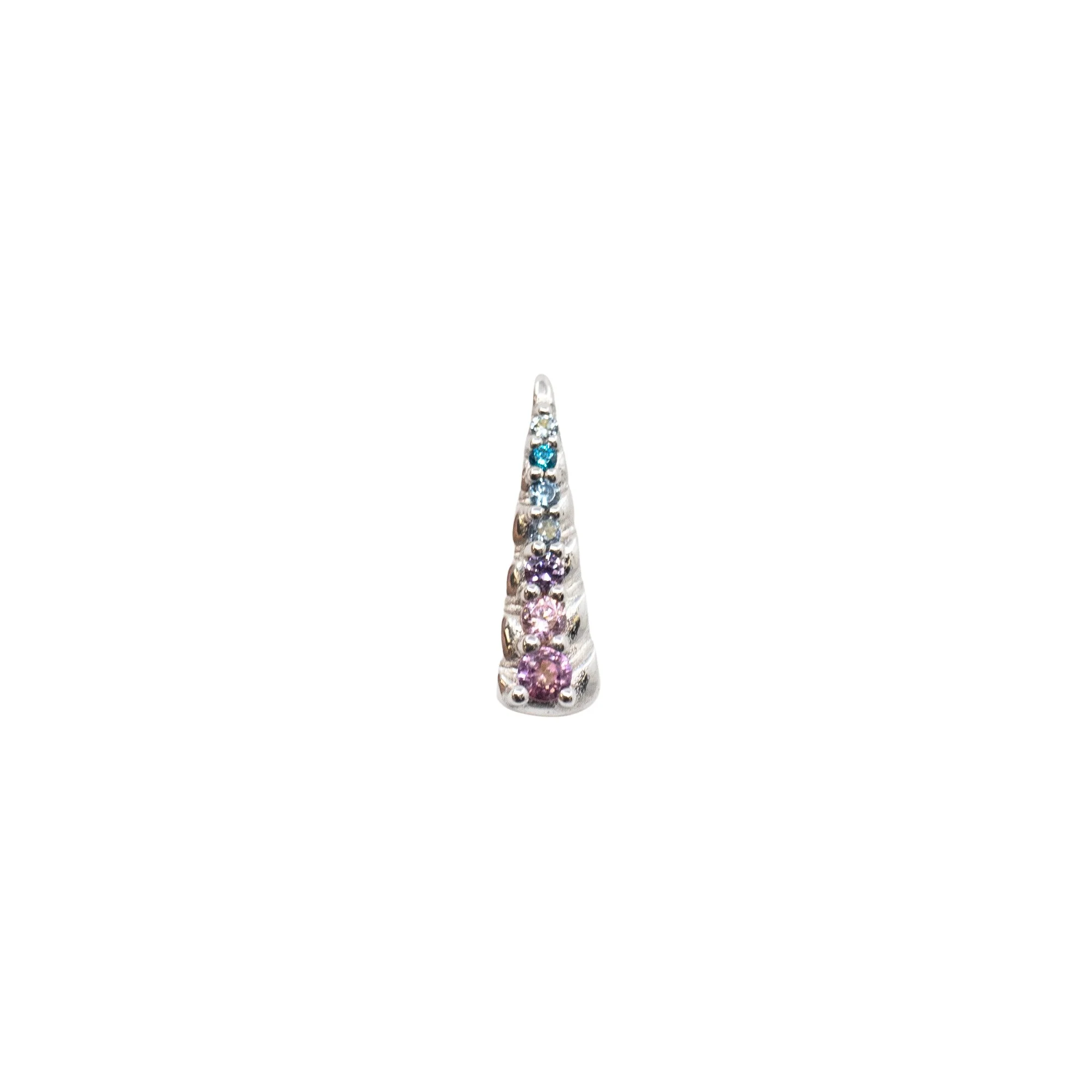 Rainbow Swarovski Crystal Unicorn Horn Earring - Image 7