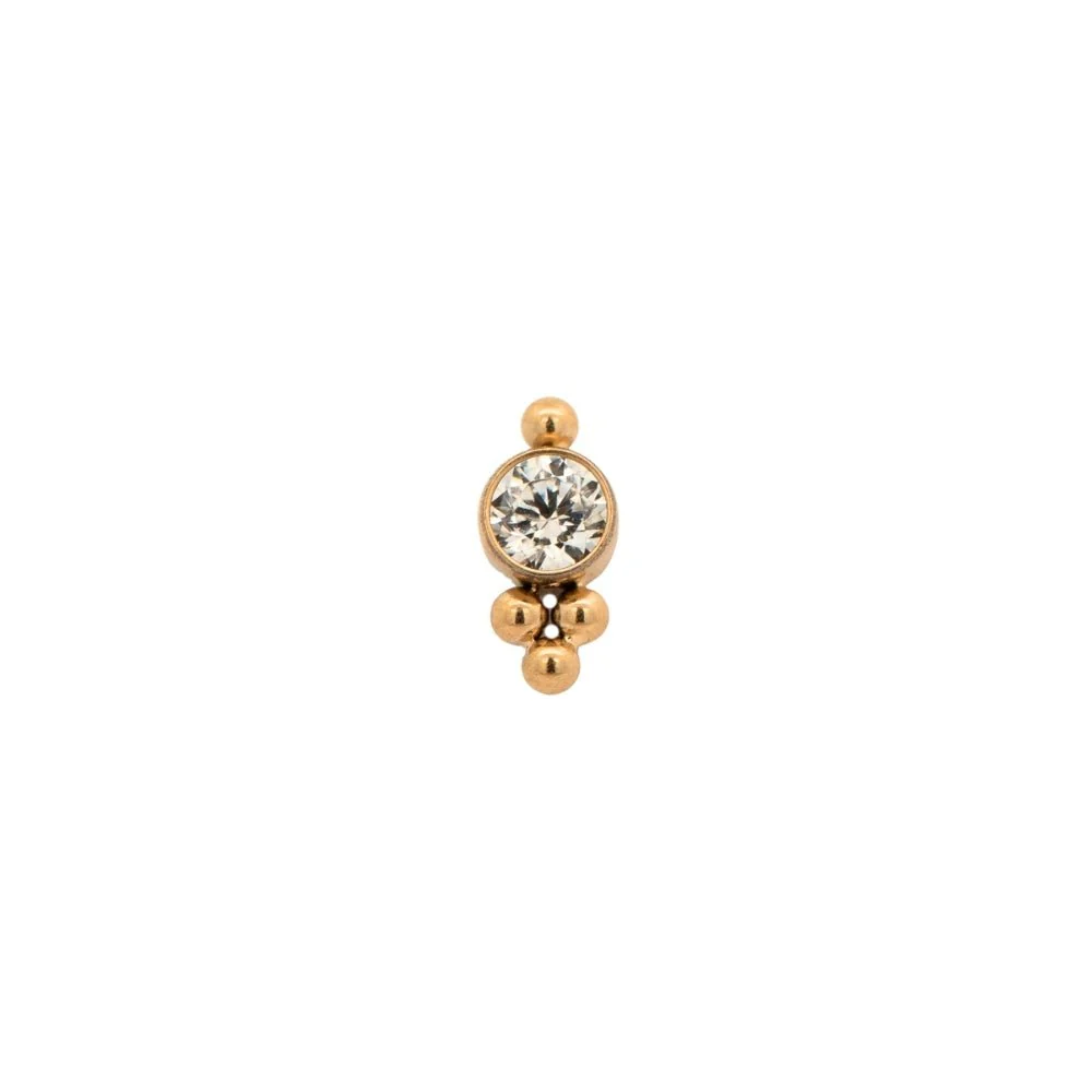 Crystal Tri-Bead Earring Top - Image 4