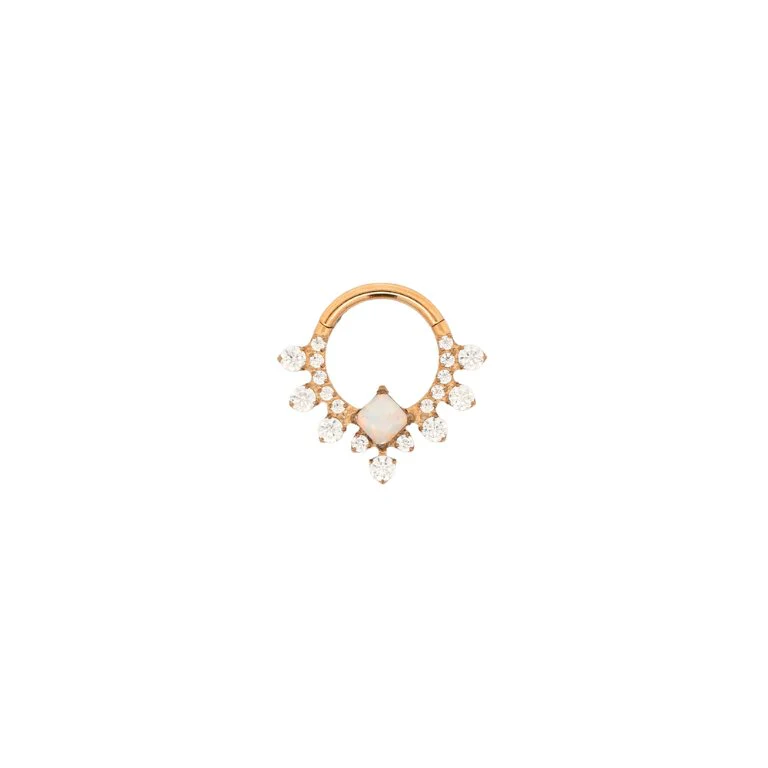 Opal and Crystal Daith Clicker Hoop - Image 5